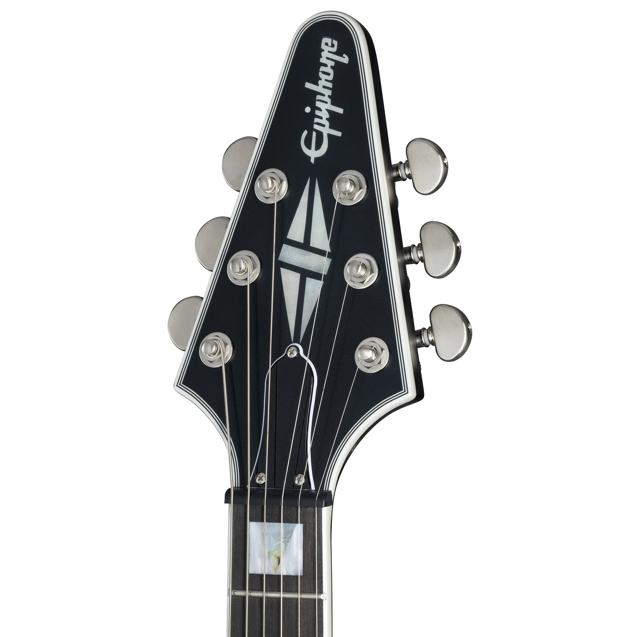 Guitarra Epiphone Flying V Prophecy, pastillas Fishman Fluence, metal negro azabache 2