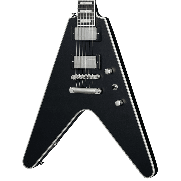 Guitarra Epiphone Flying V Prophecy, pastillas Fishman Fluence, metal negro azabache 3
