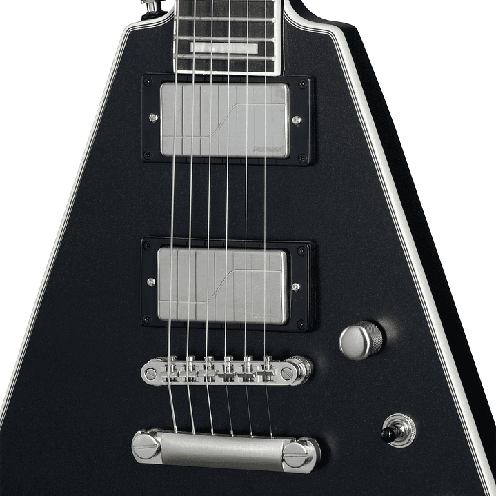 Guitarra Epiphone Flying V Prophecy, pastillas Fishman Fluence, metal negro azabache 4