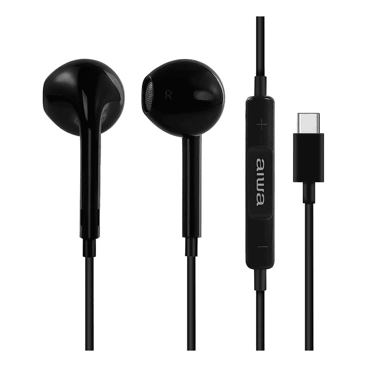 Audífonos Manos Libres Tipo-c Negro Aiwa 1