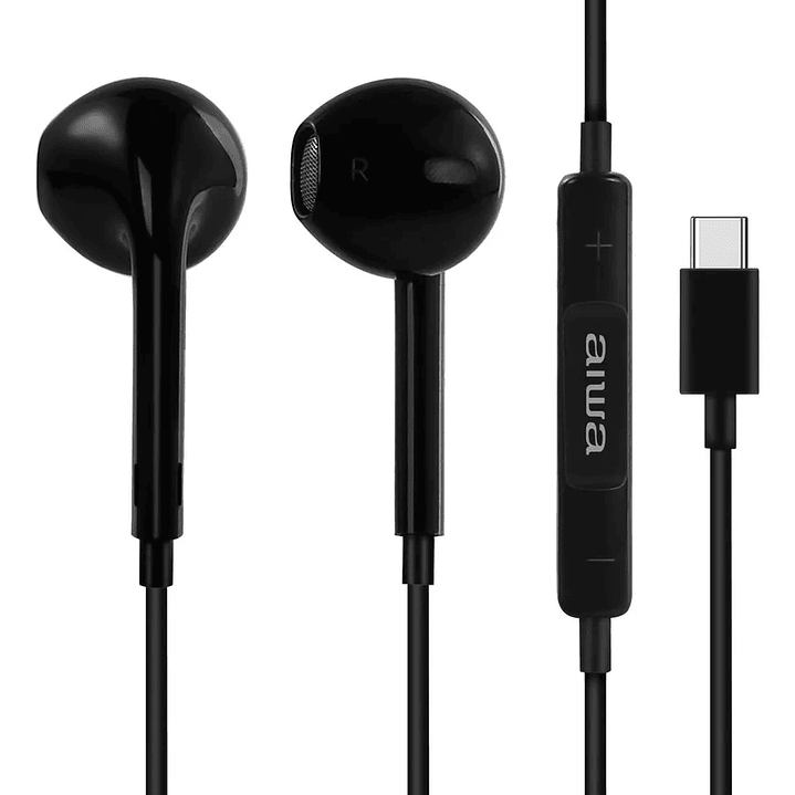 Audífonos Manos Libres Tipo-c Negro Aiwa 1