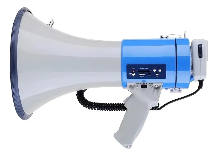 Megafono Portatil Altavoz Fuerte 50w Bateria Recargable