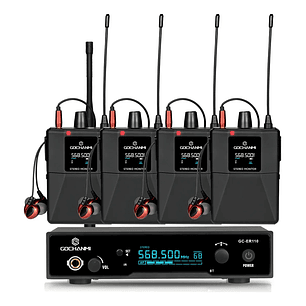 Gochanmi Sistema Monitoreo Gc Er110 1 Canal Estereo De 4 Receptores