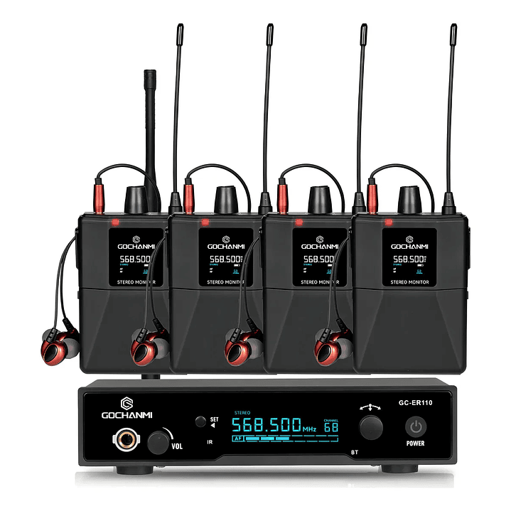 Gochanmi Sistema Monitoreo Gc Er110 1 Canal Estereo De 4 Receptores 1