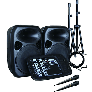 BARETONE COMBO AUDIO BT-AM200P 200W + ATRIL MICROFONO