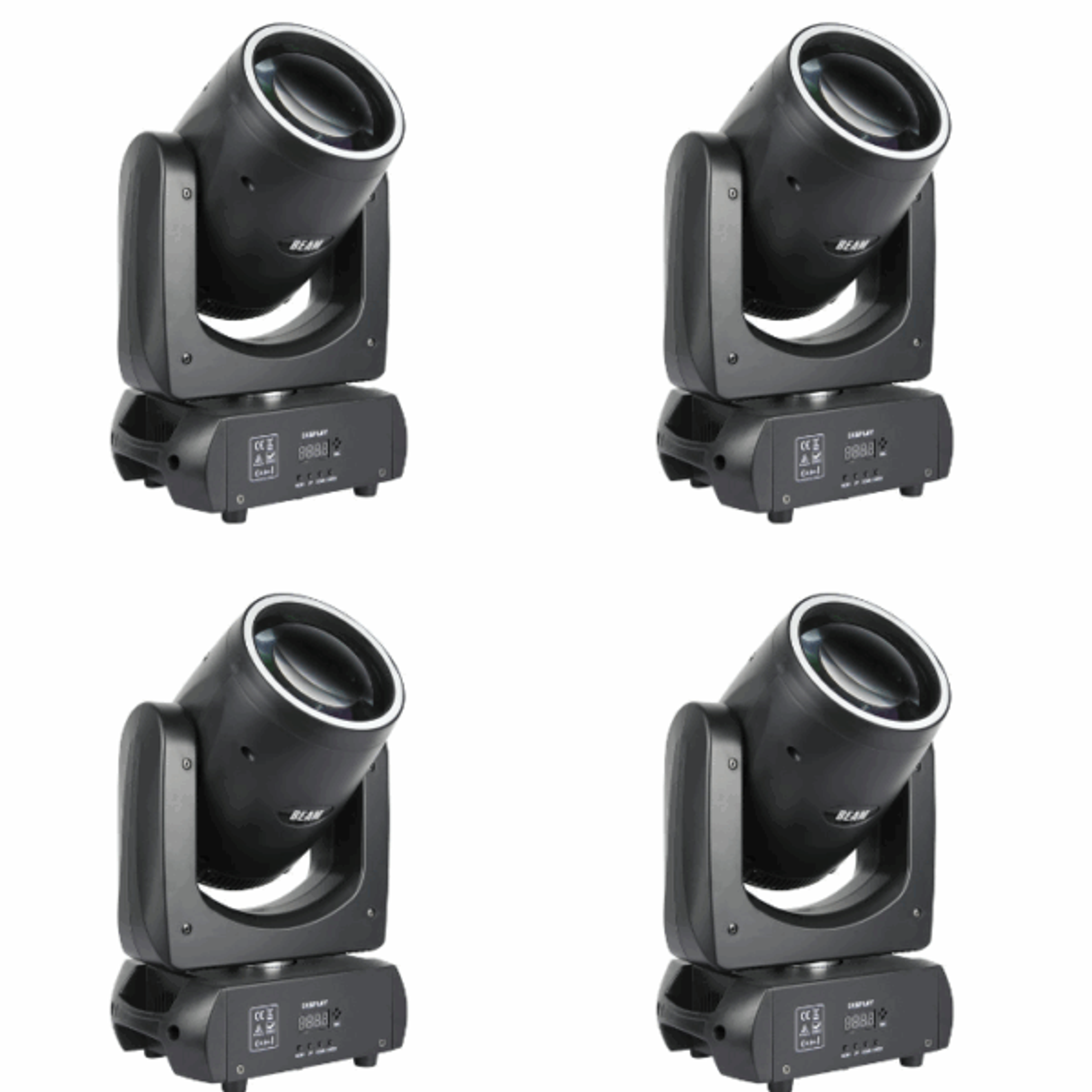 KIT 4 CABEZA MOVIL BEAM 180W VLTG + CASE 1