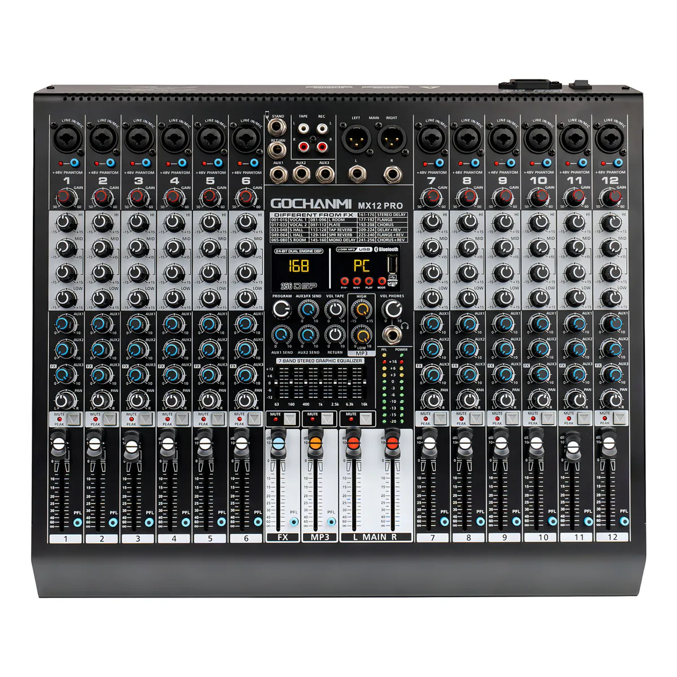 Mixer 12 Canales Usb Bluetooth 1