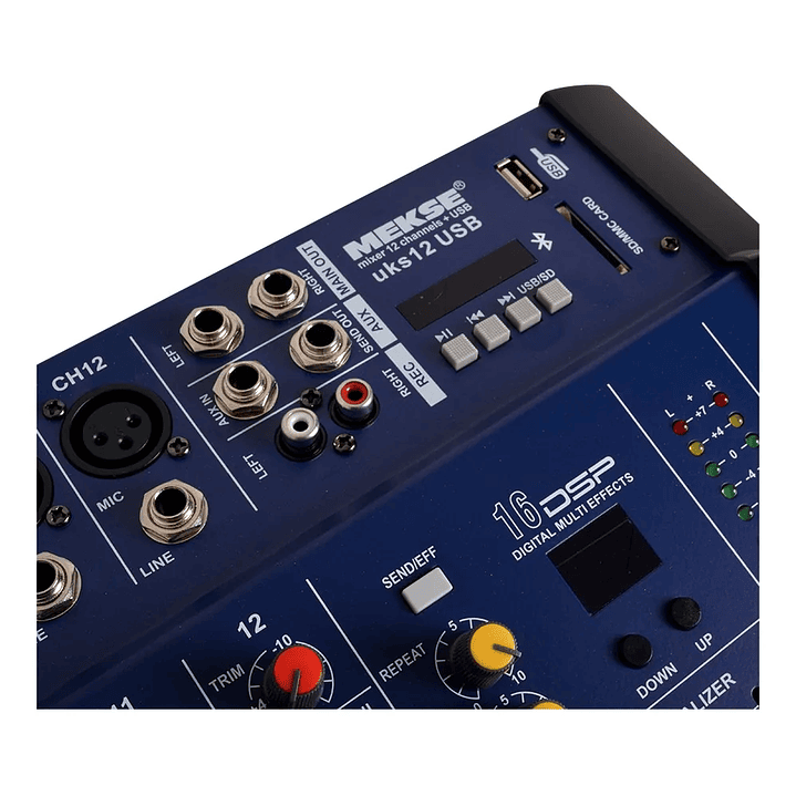 Power Mixer Mekse Mixer 12ch Bluetooth, USB 3