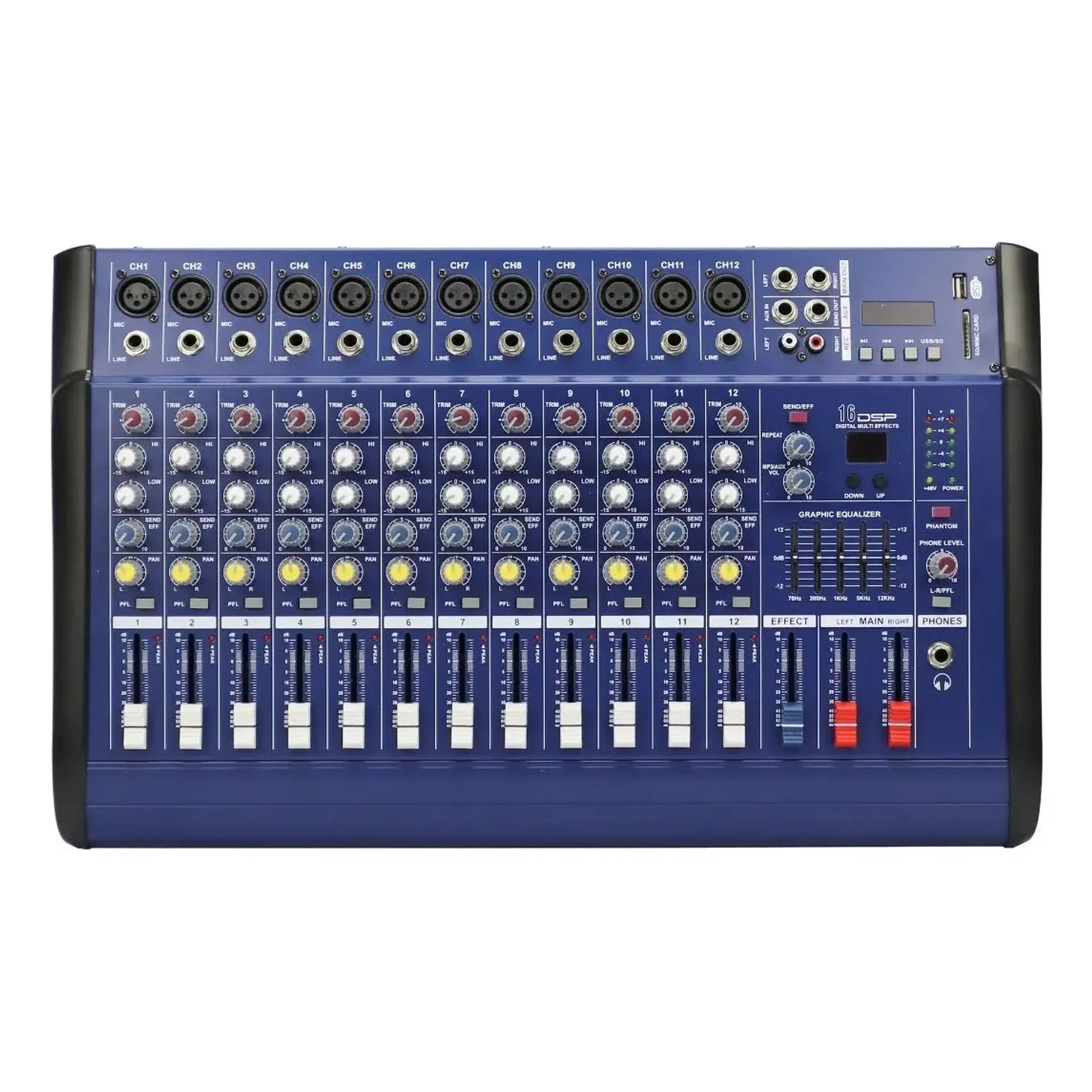 Power Mixer Mekse Mixer 12ch Bluetooth, USB 1