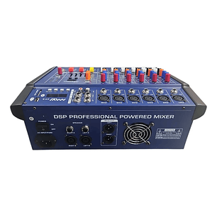 Power Mixer Consola Sonido Ampificada 6 Canales Ct-6