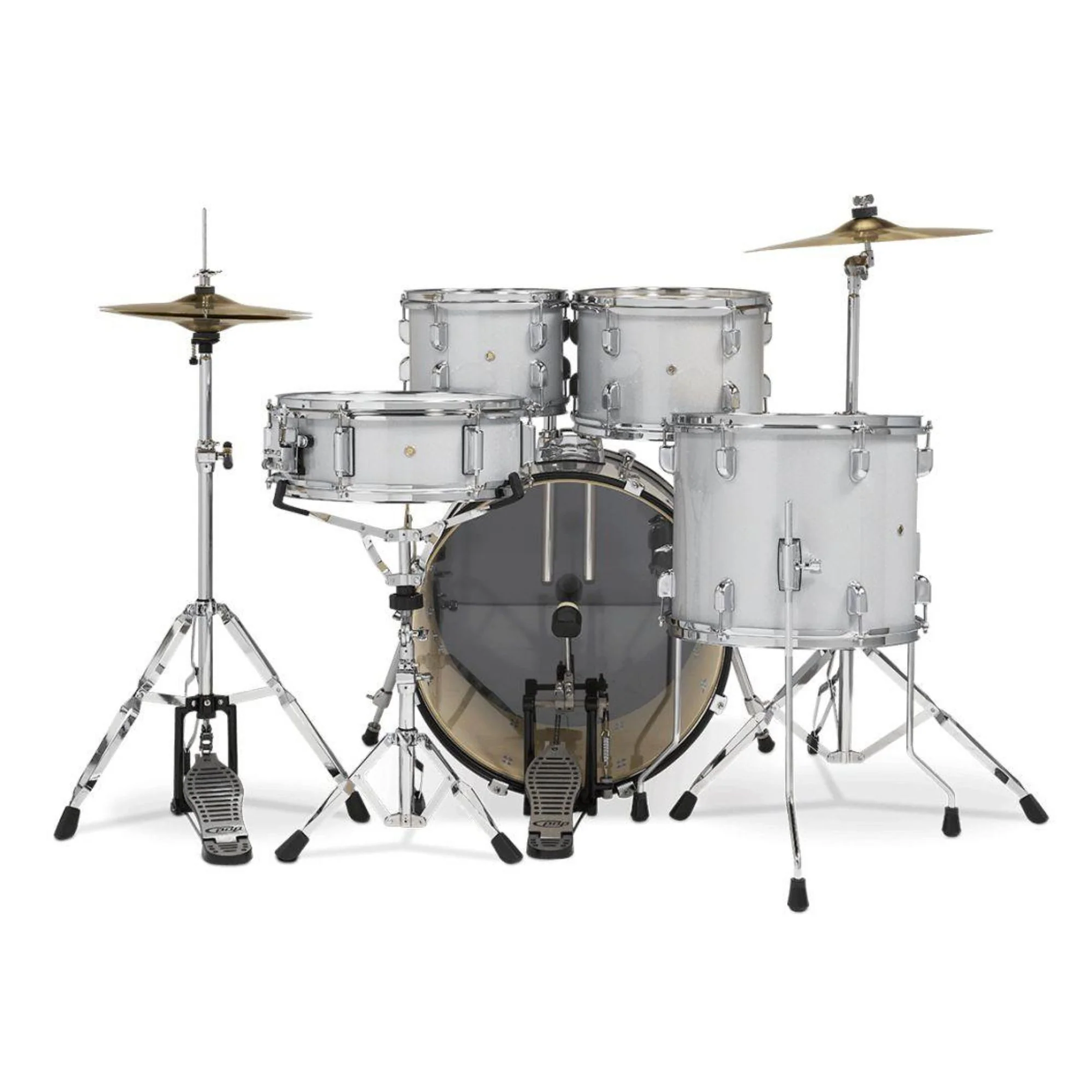 PDP Pack Bateria 5Pcs + Hardware + Platillos / Center Stage Diamond White Sparkle 2