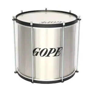 GOPE Repinique Aluminio 30cmX10″ 6 Afinadores Preto e Preto