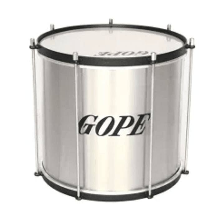 GOPE Repinique Aluminio 30cmX10″ 6 Afinadores Preto e Preto 1