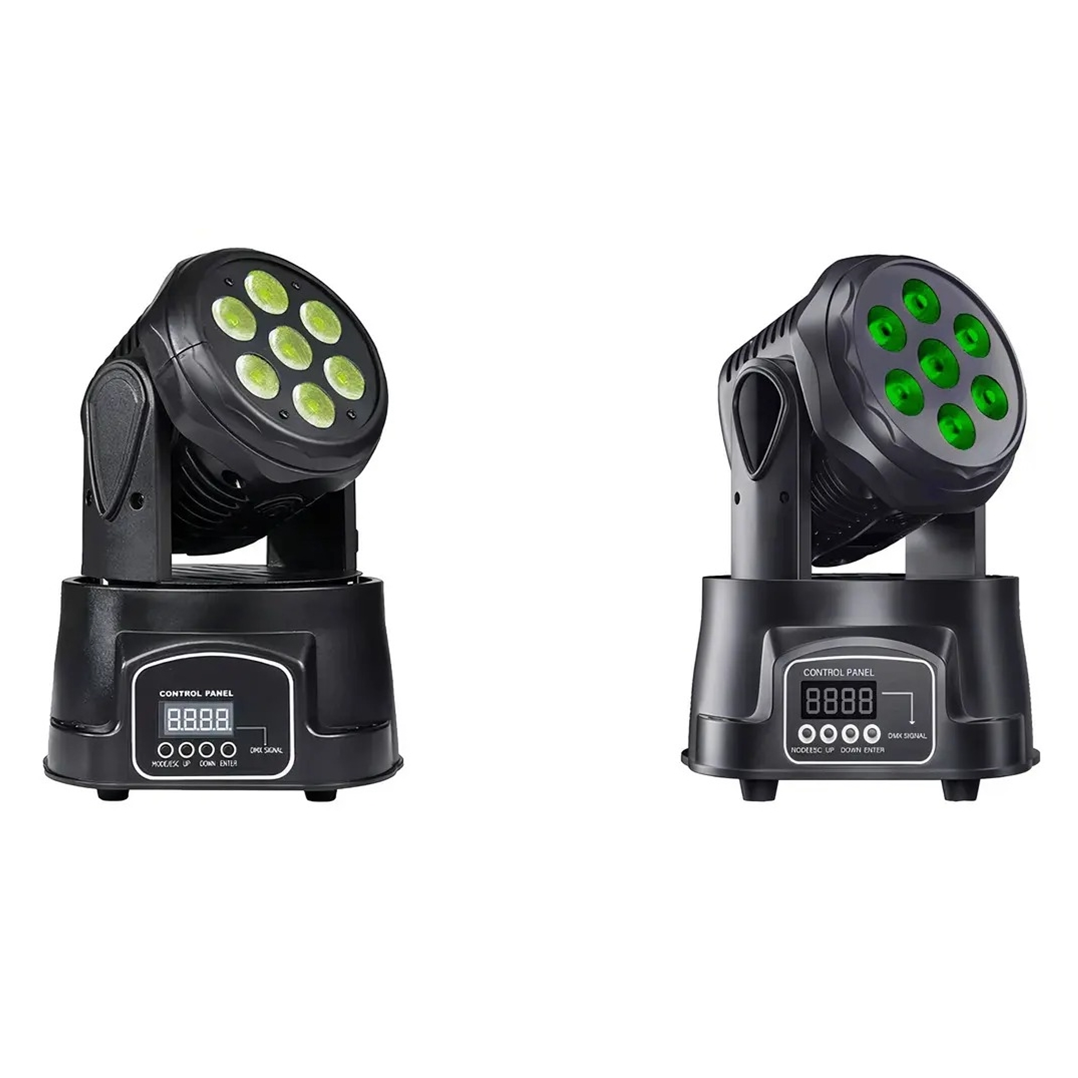 KIT *2 Mini Cabeza Móvil LED Wash 7x4W RGBW 1