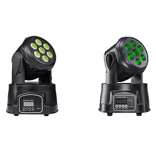 KIT *2 Mini Cabeza Móvil LED Wash 7x4W RGBW