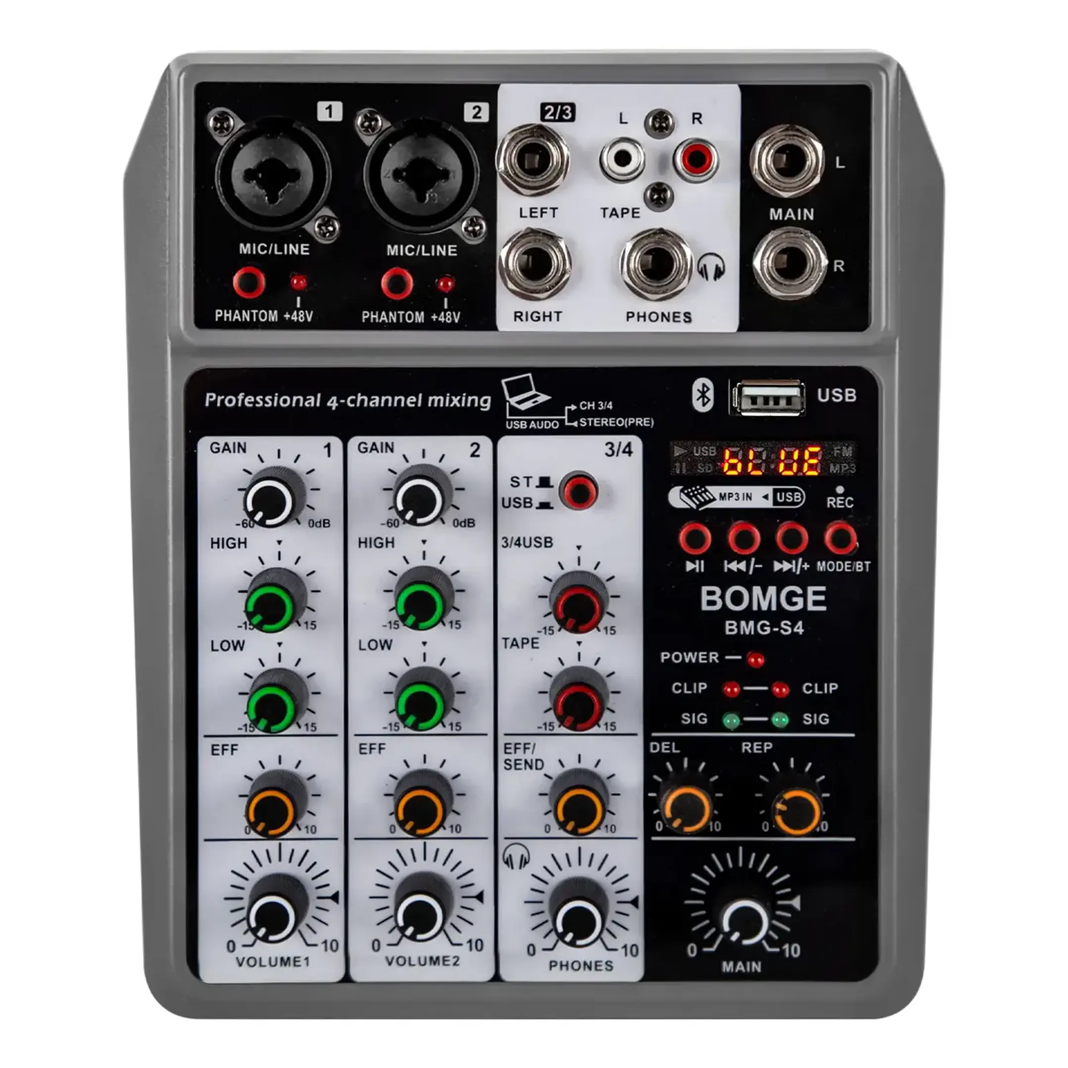 Bomge S4 Consola Mezclador Profesional De 6 Canales Bt Usb 1