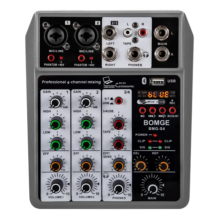 Bomge S4 Consola Mezclador Profesional De 6 Canales Bt Usb 1