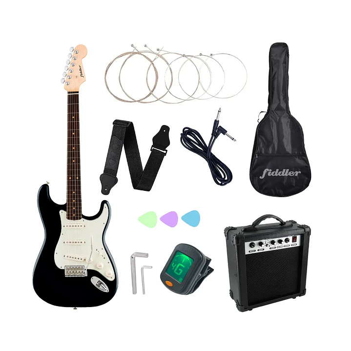 Combo Guitarra Eléctrica Negra + Amplificador Fiddler 1