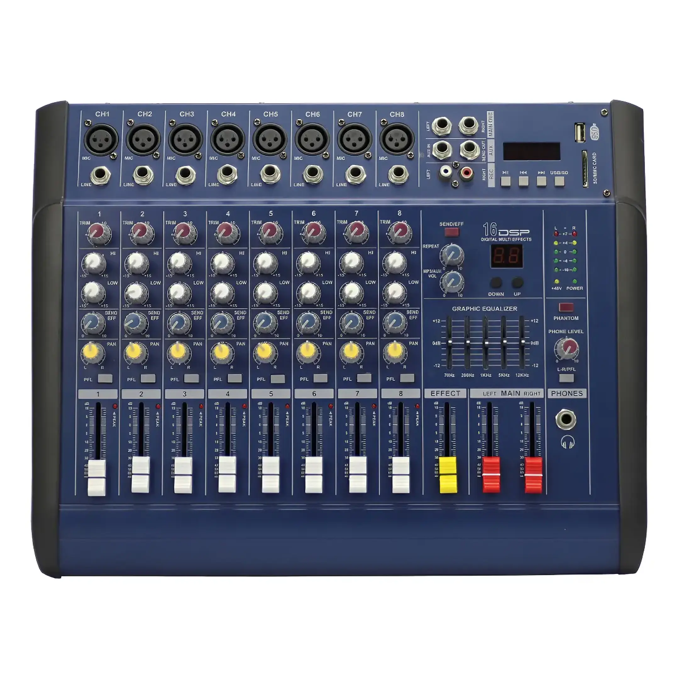 Consola Power Mixer De 8 Canales 3