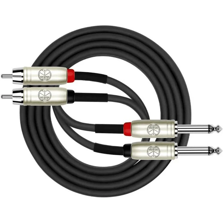 CABLE 2 RCA A 2 PLUG 6.3mm 2 METROS  1