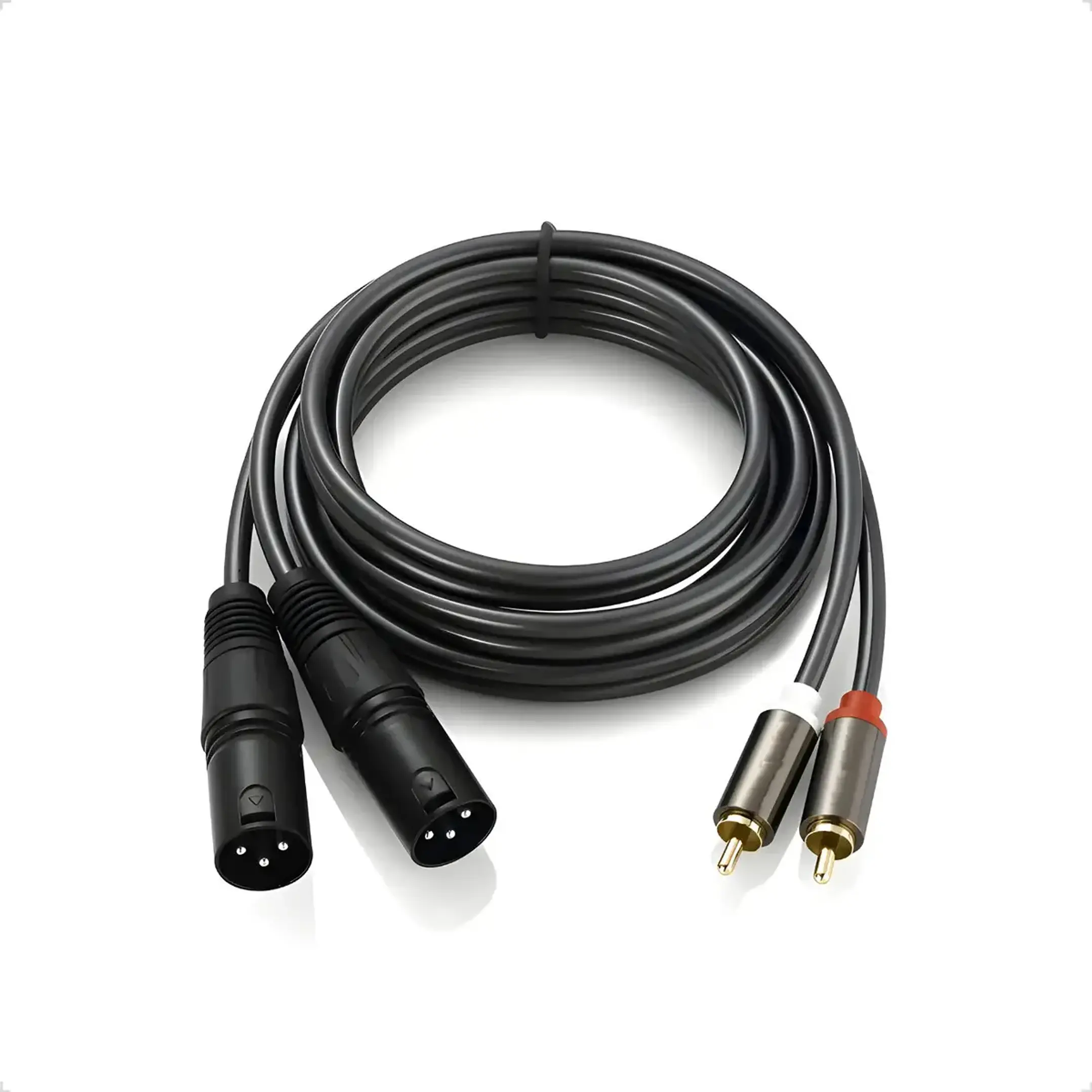 CABLE 2 RCA A 2 XLR MACHO 2 METROS  1