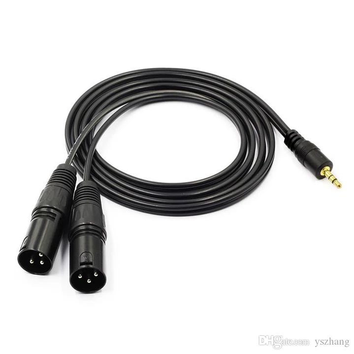CABLE 2 XLR MACHO A PLUG 3.5MM 5 METROS 1