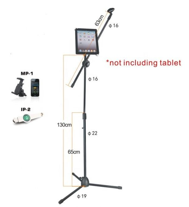 PEDESTAL DE MICROFONO + TABLET/TELEFONO