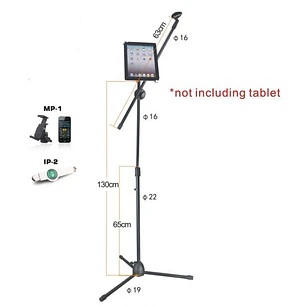 PEDESTAL DE MICROFONO + TABLET/TELEFONO