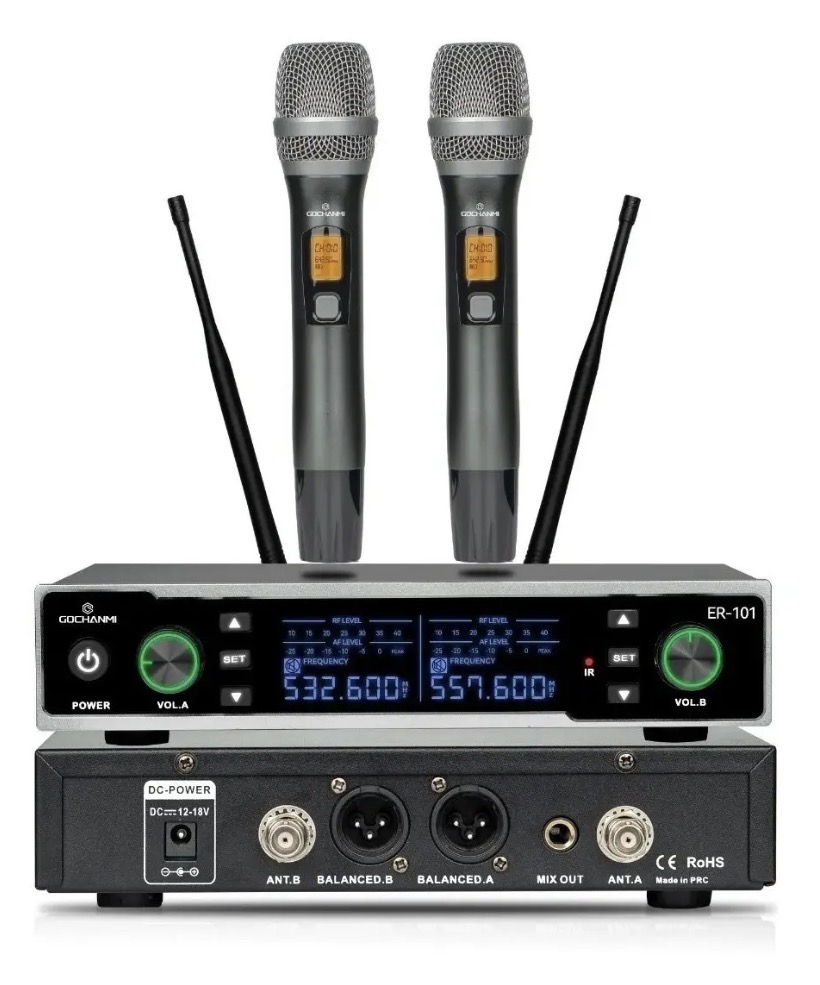 Microfono doble uhf Gochanmi er101