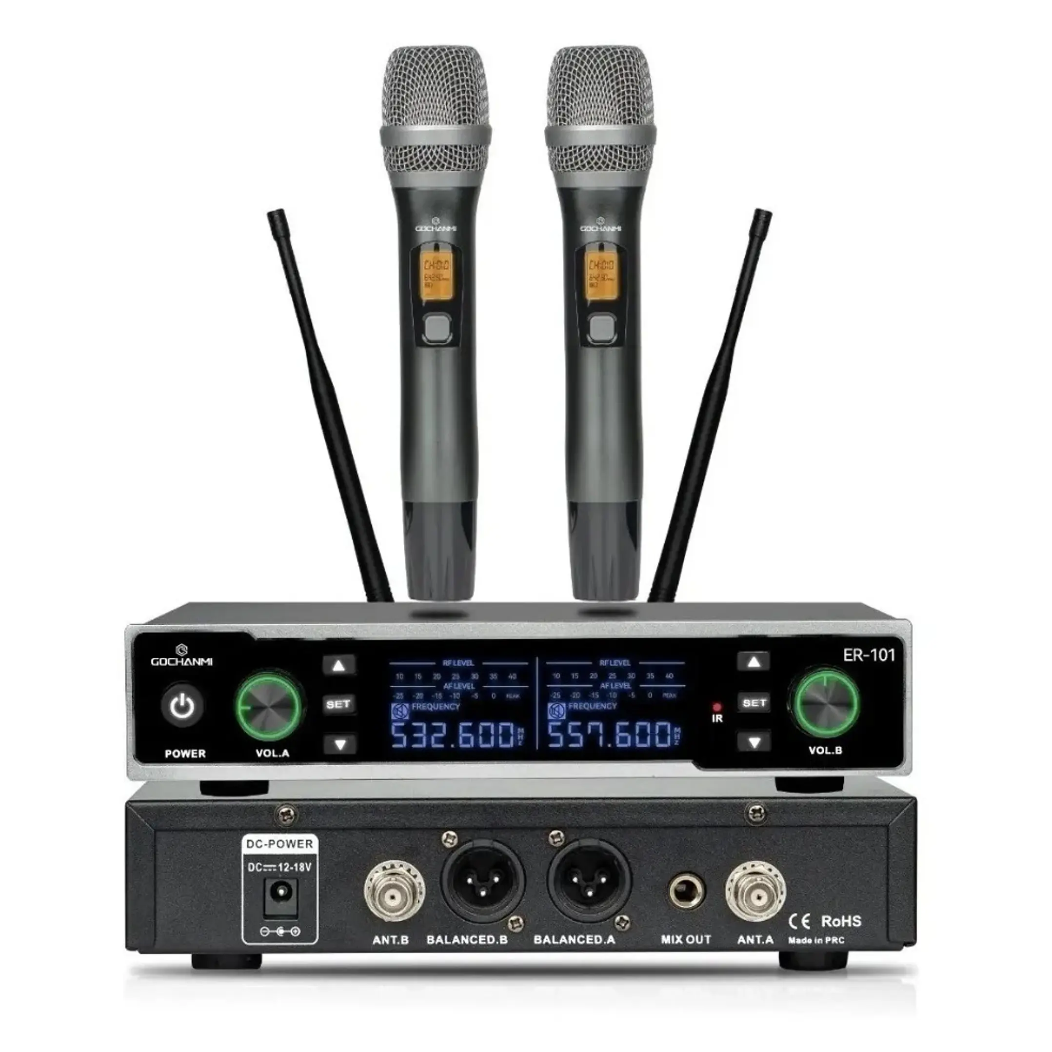 Microfono doble uhf Gochanmi er101 1