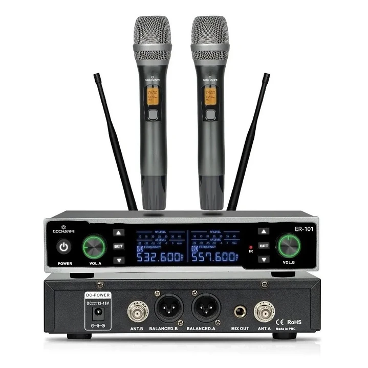 Microfono doble uhf Gochanmi er101 1