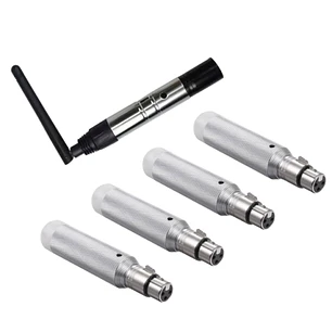 KIT EMISOR – 4 RECEPTORES DMX INALAMBRICO BATERIA