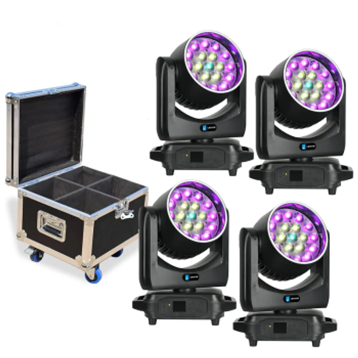 KIT X4 LED 19x15W WASH 1