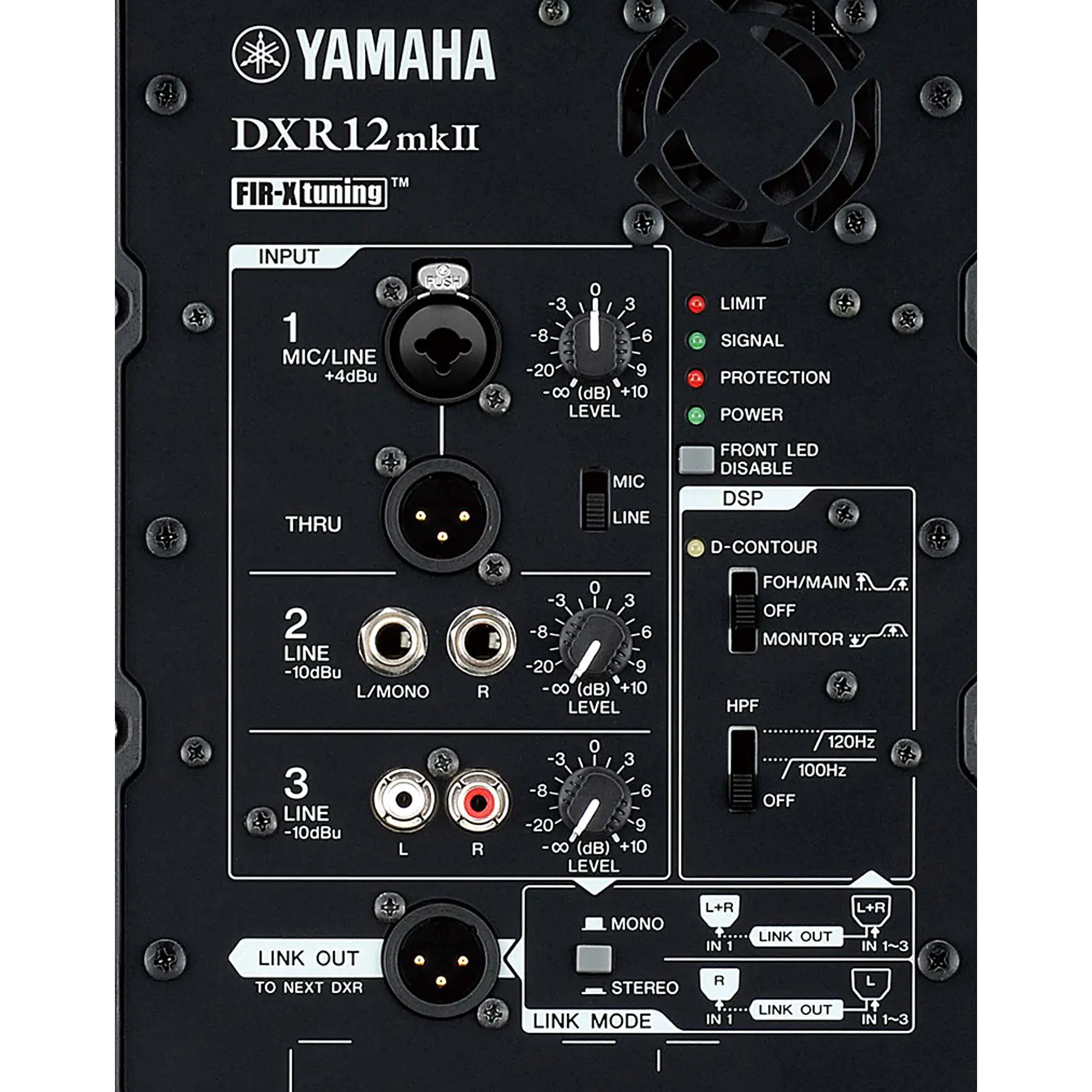 caja activa dxr12 yamaha  2