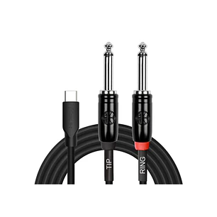 Cable USB-C a 2 Plug Mono Kirlin 2m