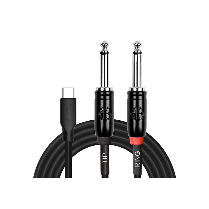 Cable USB-C a 2 Plug Mono Kirlin 2m 1