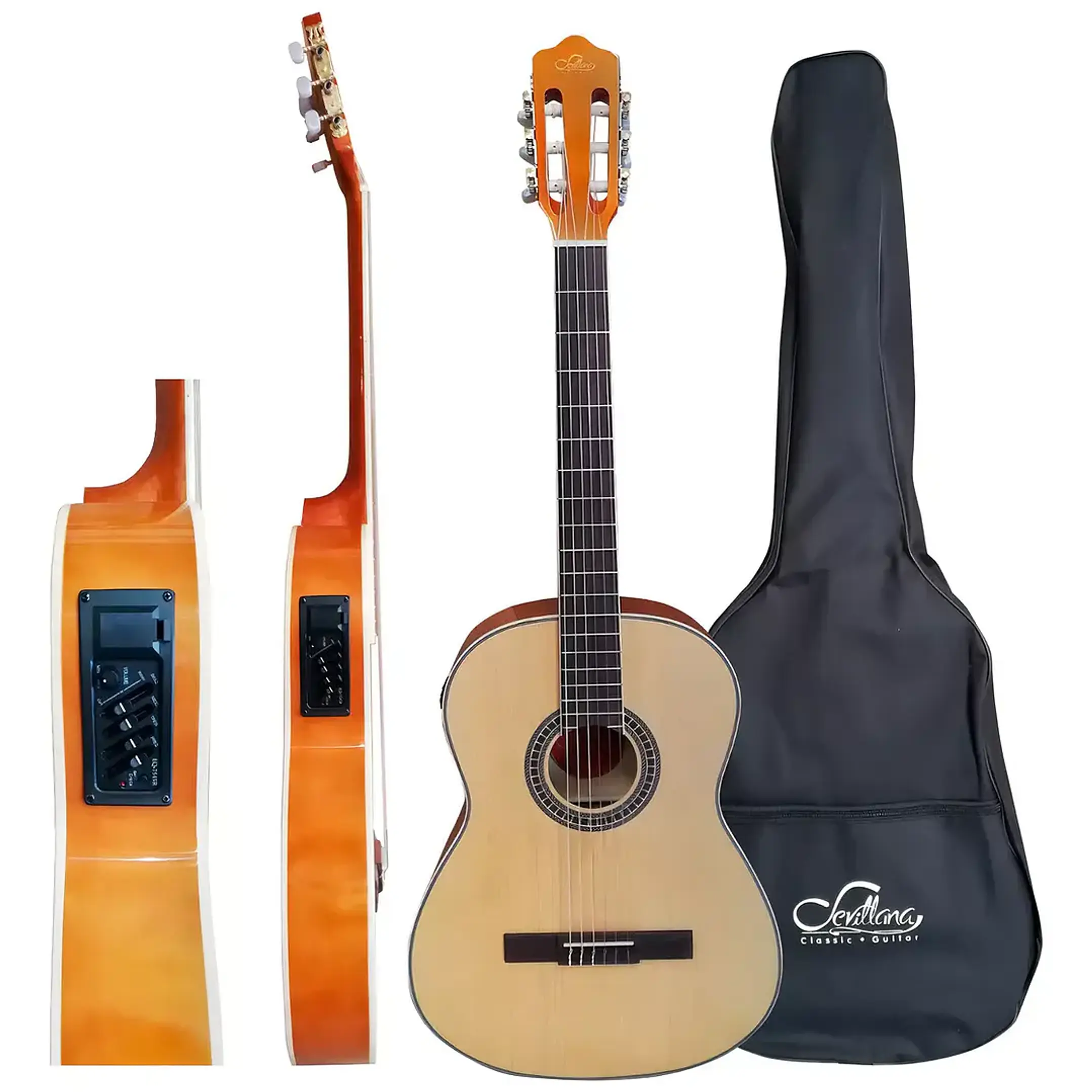 Guitarra Electroacústica Sevillana cuerpo delgado 1