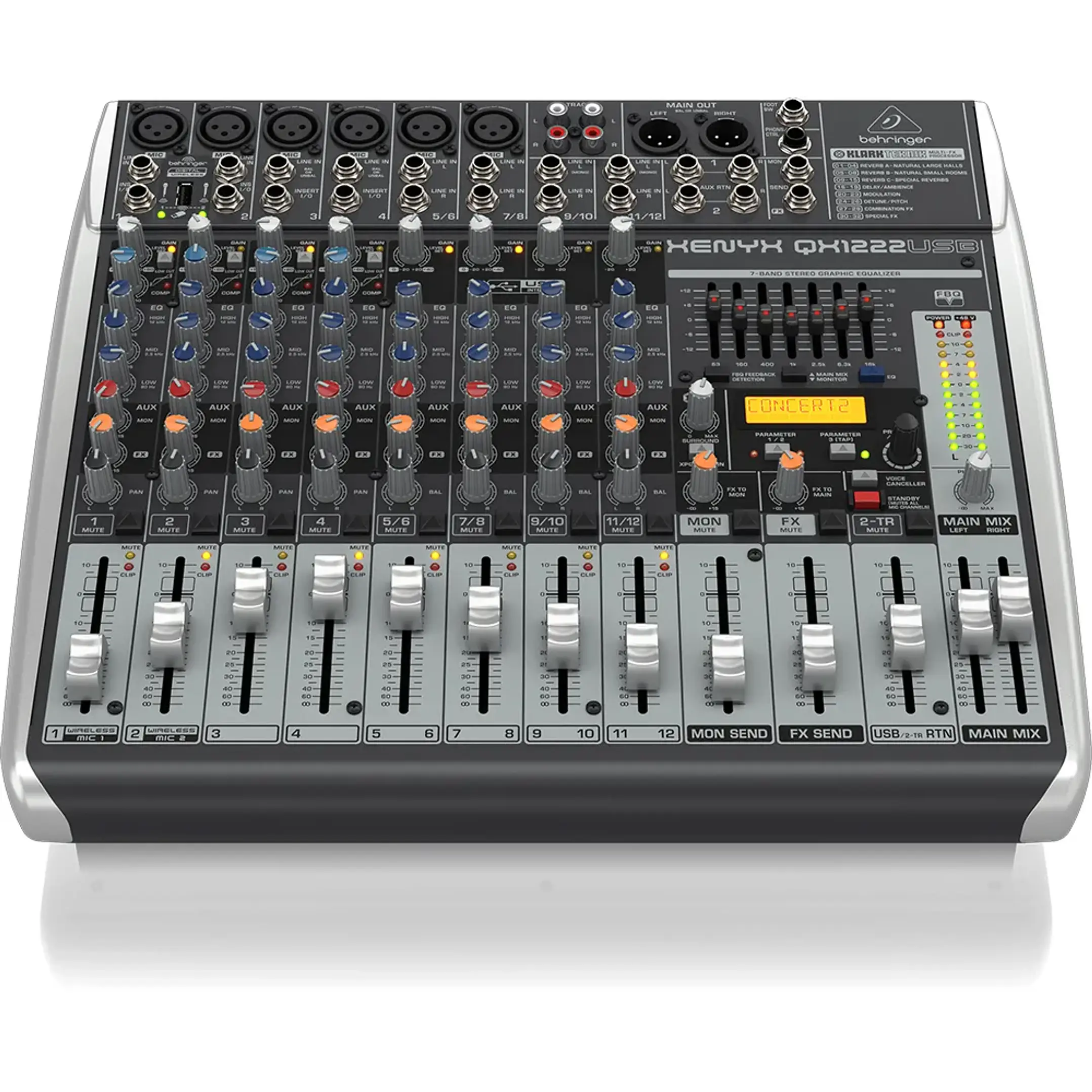 Mixer Análogo Con Efectos y USB Behringer XENYX QX1222USB 1