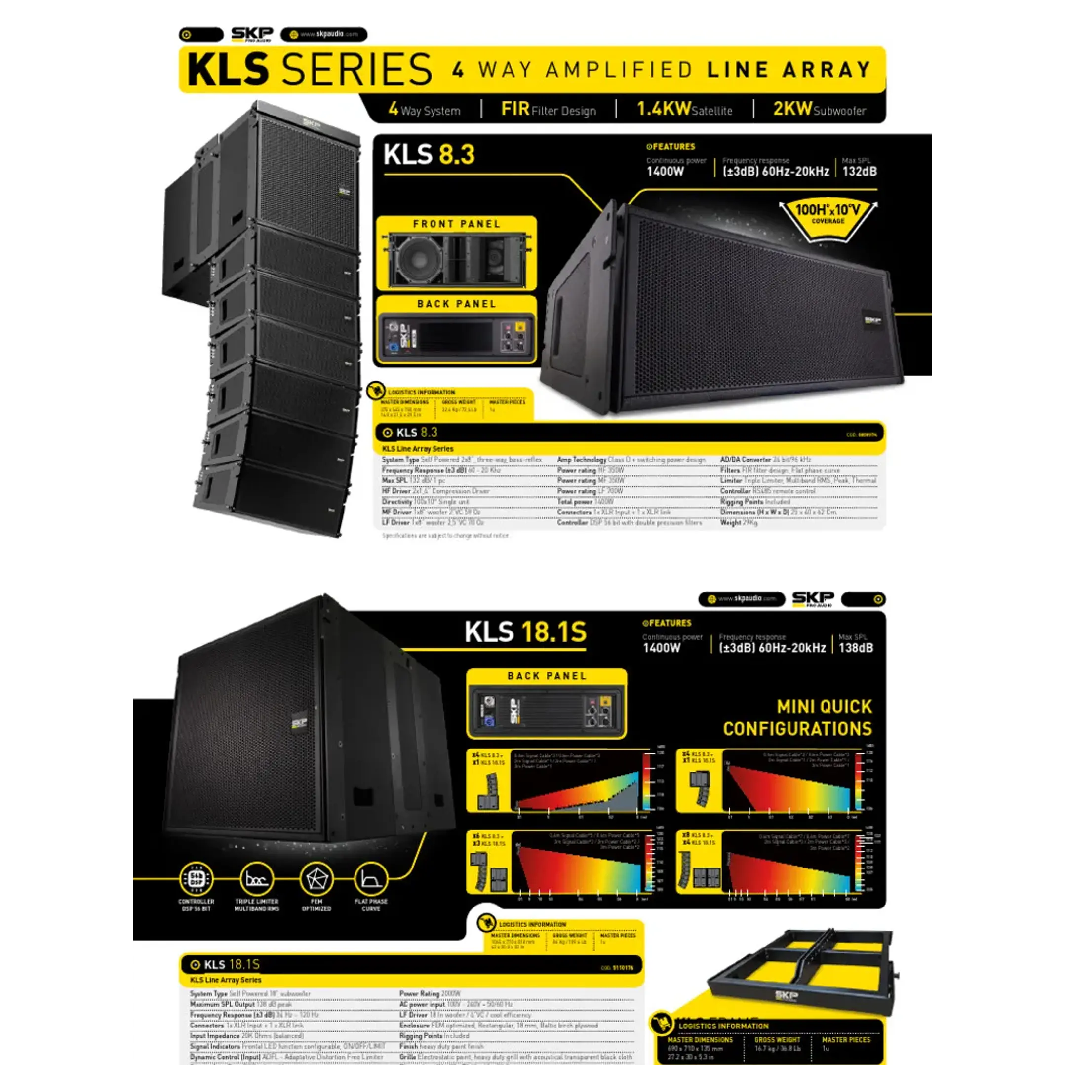 sistema  line array kls ACTIVO 3