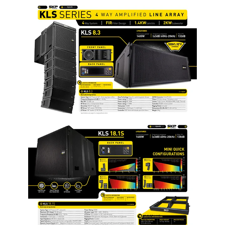sistema  line array kls ACTIVO 3