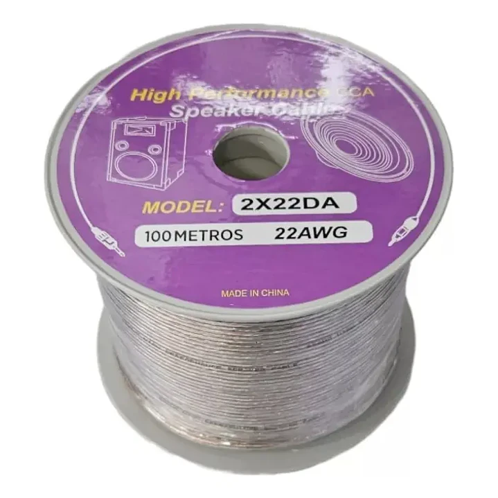 Cable de Parlante 2x22 transparente 100mts 1