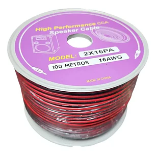 Cable de Parlante 2x16 Rojo Negro 100mts