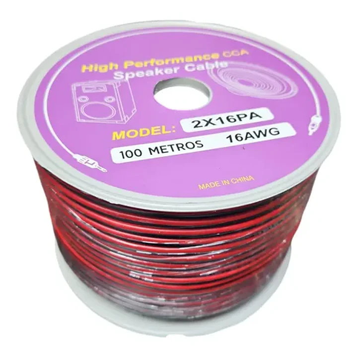 Cable de Parlante 2x16 Rojo Negro 100mts 1