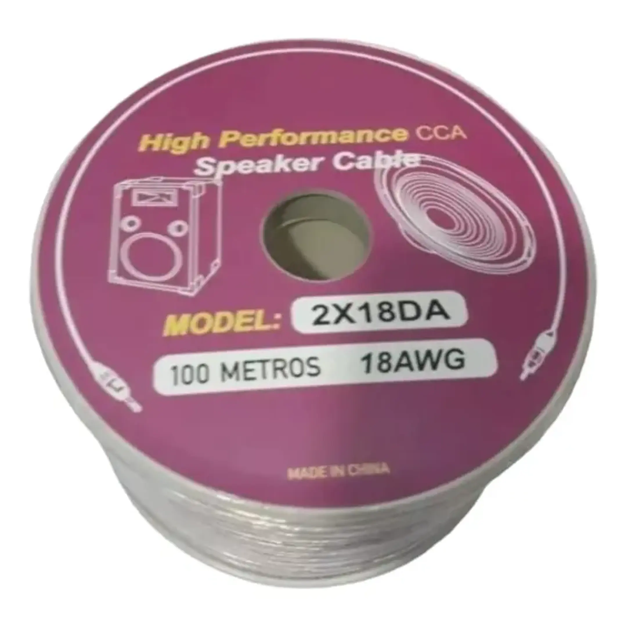 Cable de Parlante 2x18 transparente 100mts 1