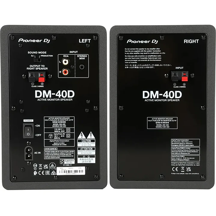 Monitores De Estudio Activo Pioneer DJ DM-40D 2