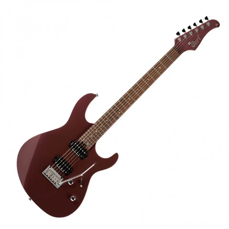 Guitarra eléctrica Cort con doble corte G300 bordó 1