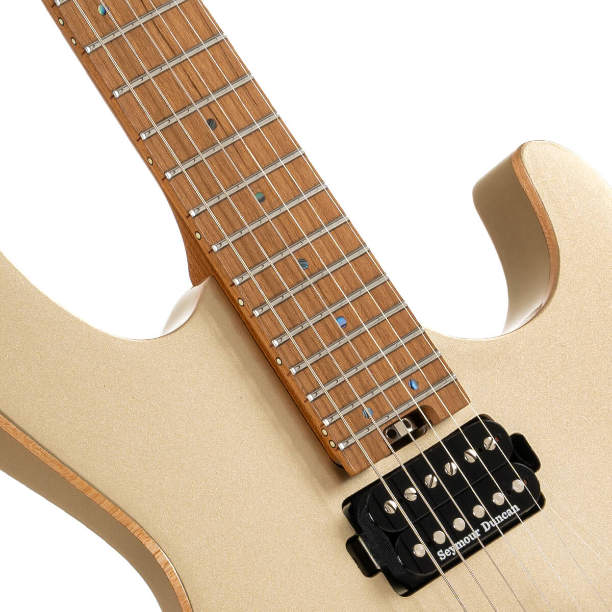 Guitarra eléctrica Cort con doble corte G300 beige 3