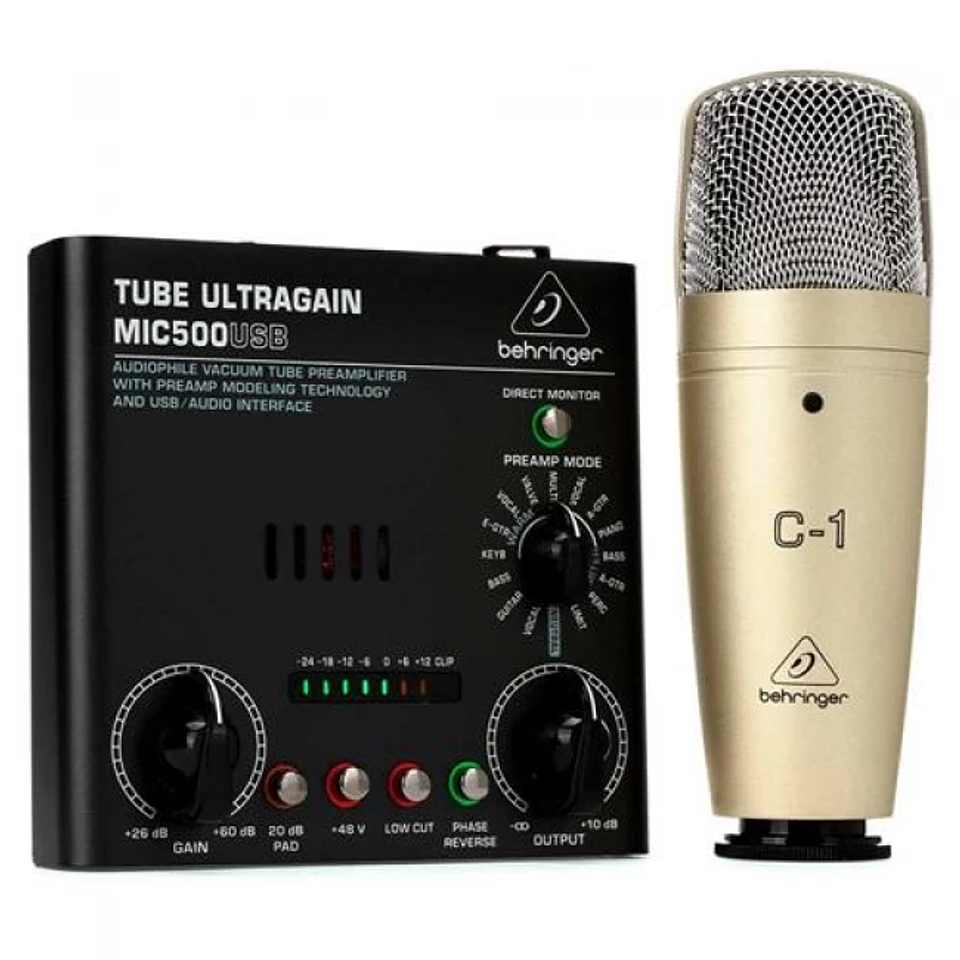 Pack Behringer de Grabación de Estudio con Micrófono y Preamplificador 1