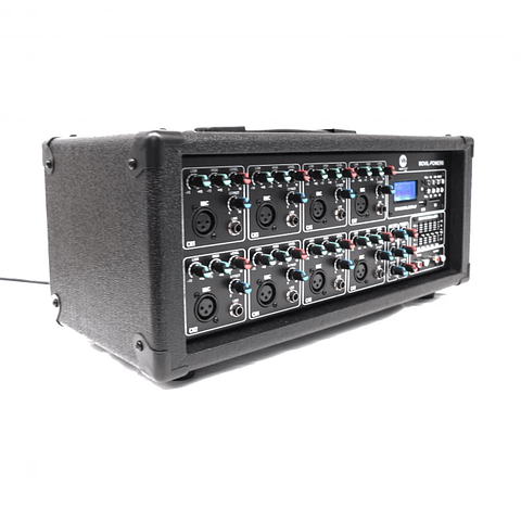 Consola potenciada de 8 canales con Bluetooth, FM y MP3