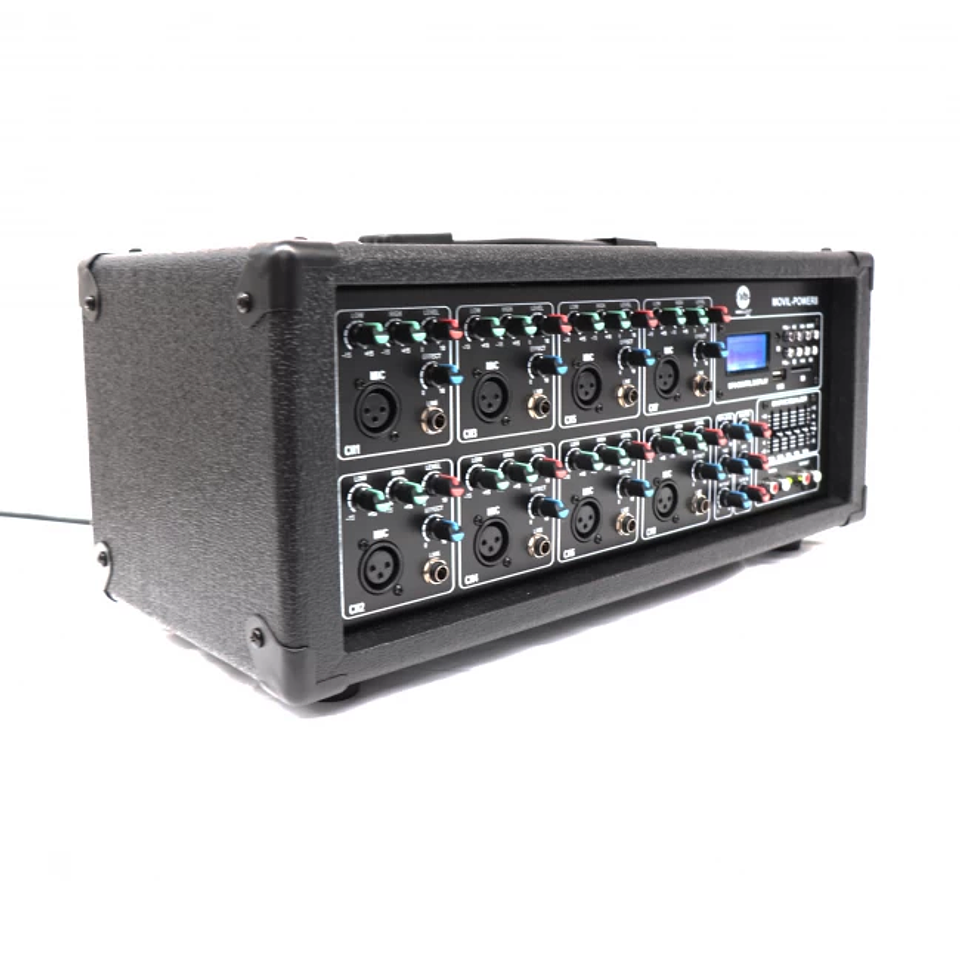 Consola potenciada de 8 canales con Bluetooth, FM y MP3 1